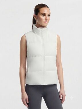 Ci Sono White Sleeveless Puffer Vest XL No Pockets